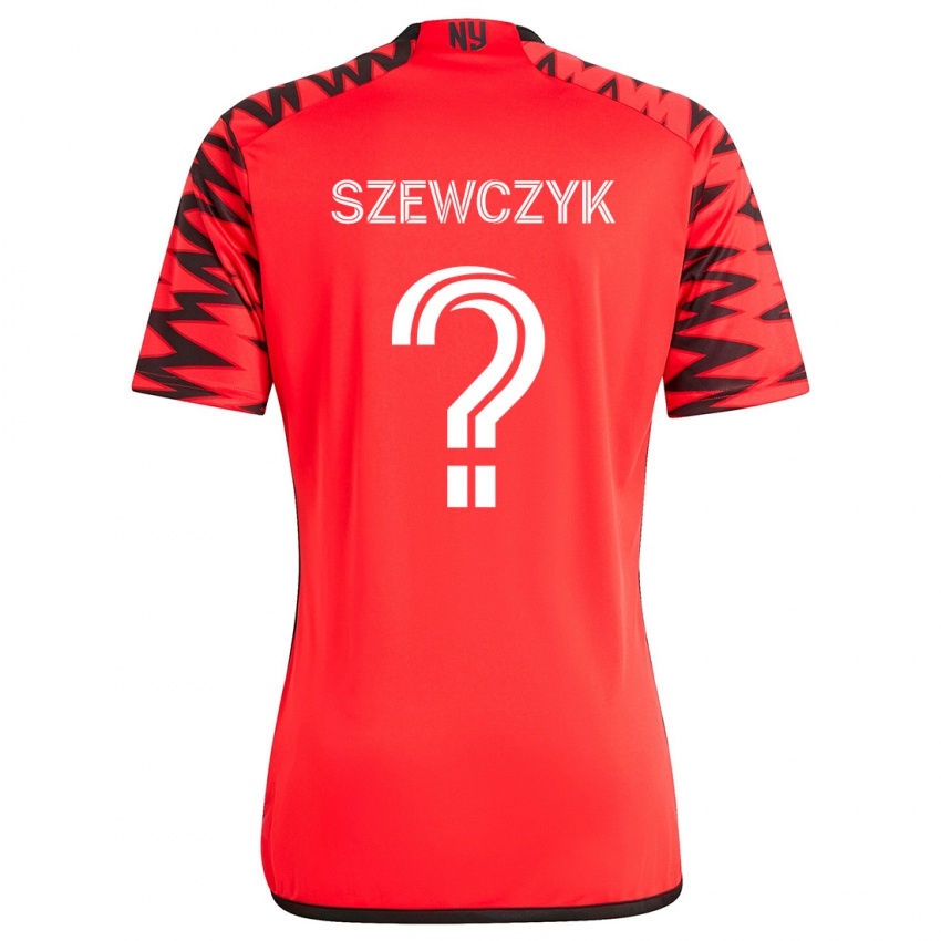 Kobiety Tobias Szewczyk #0 Czerwony Czarny Biały Wyjazdowa Koszulka 2024/25 Koszulki Klubowe