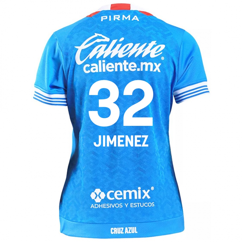 Dzieci Cristian Jimenez #32 Niebieskie Niebo Domowa Koszulka 2024/25 Koszulki Klubowe