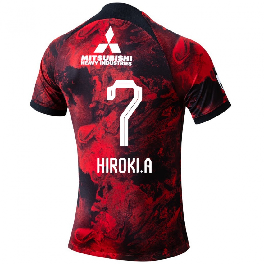 Dzieci Hiroki Abe #7 Czerwony Czarny Domowa Koszulka 2024/25 Koszulki Klubowe