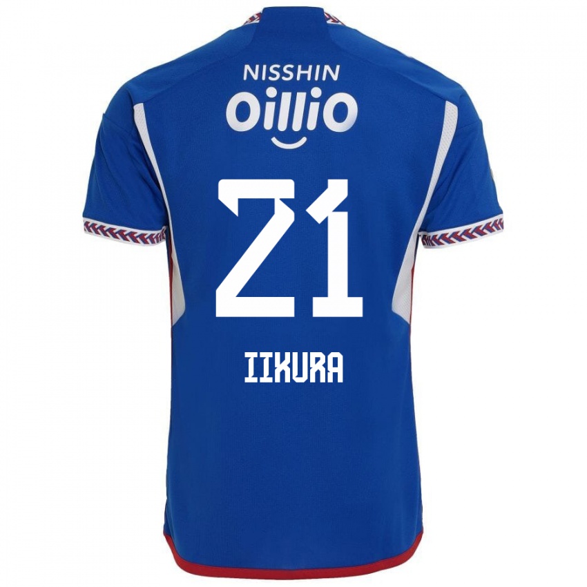 Dzieci Hiroki Iikura #21 Niebieski Biały Czerwony Domowa Koszulka 2024/25 Koszulki Klubowe