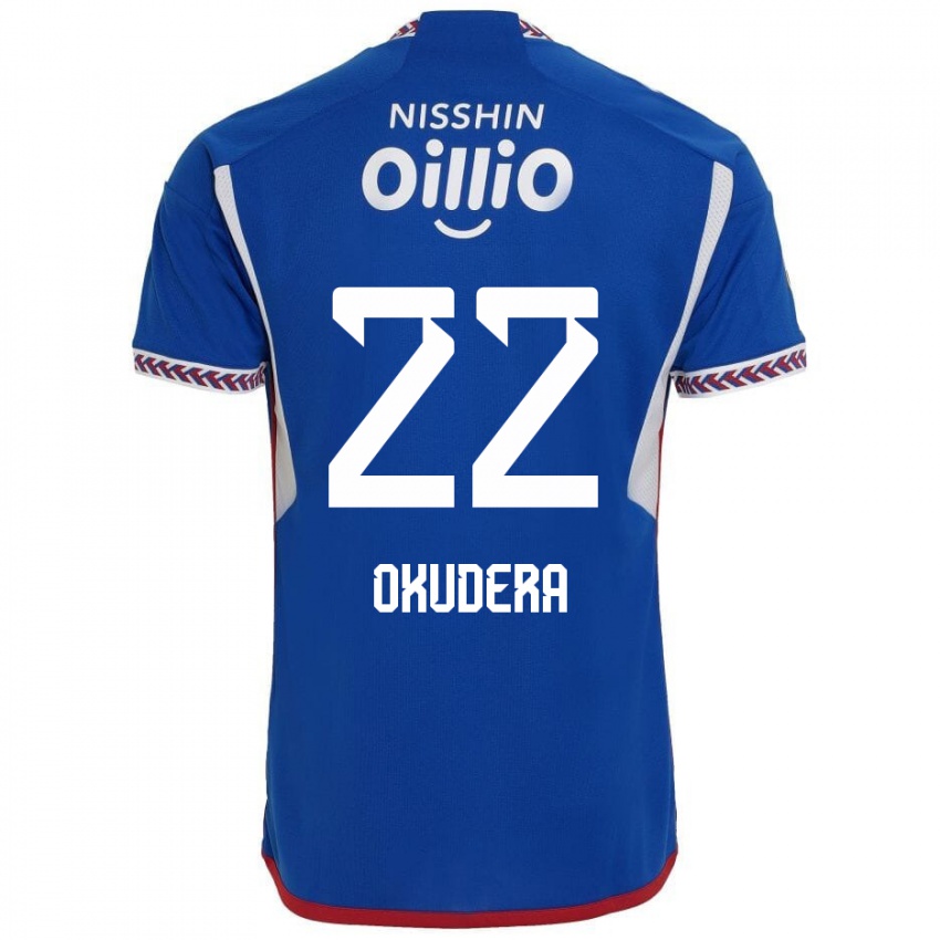 Dzieci Minato Okudera #22 Niebieski Biały Czerwony Domowa Koszulka 2024/25 Koszulki Klubowe