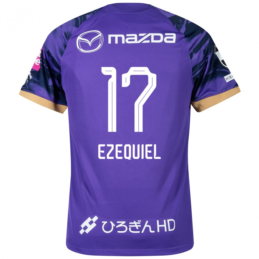 Dzieci Ezequiel #17 Purple White Domowa Koszulka 2024/25 Koszulki Klubowe