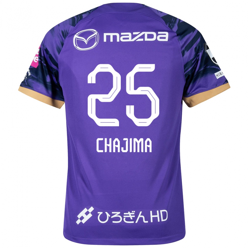 Dzieci Yusuke Chajima #25 Purple White Domowa Koszulka 2024/25 Koszulki Klubowe