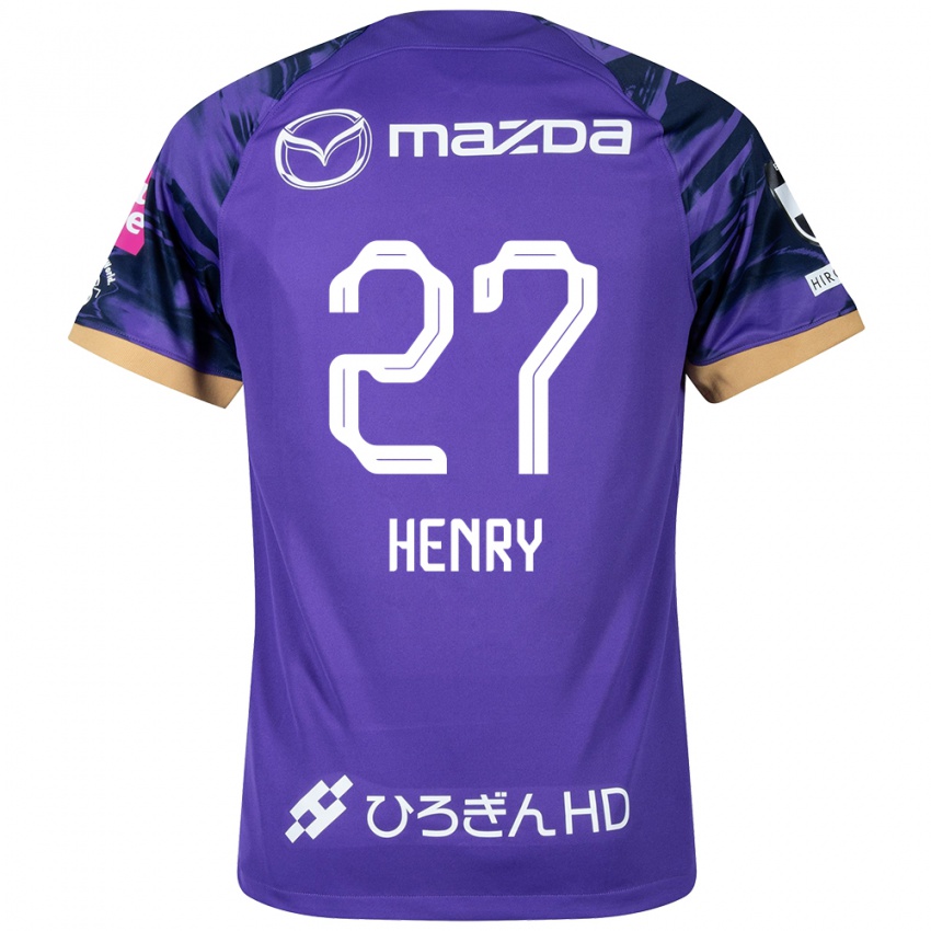 Dzieci Osamu Henry Iyoha #27 Purple White Domowa Koszulka 2024/25 Koszulki Klubowe