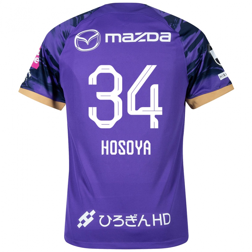 Dzieci Kohei Hosoya #34 Purple White Domowa Koszulka 2024/25 Koszulki Klubowe