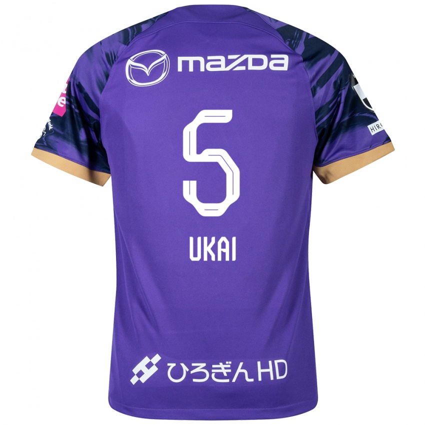 Dzieci Hiroto Ukai #5 Purple White Domowa Koszulka 2024/25 Koszulki Klubowe