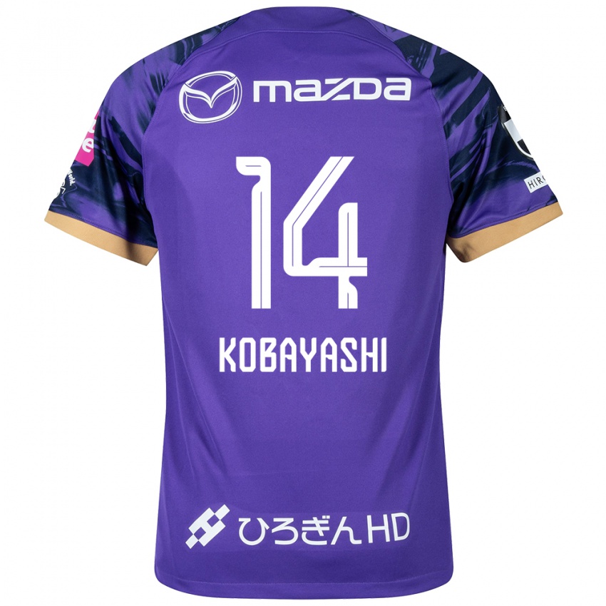 Dzieci Shimon Kobayashi #14 Purple White Domowa Koszulka 2024/25 Koszulki Klubowe