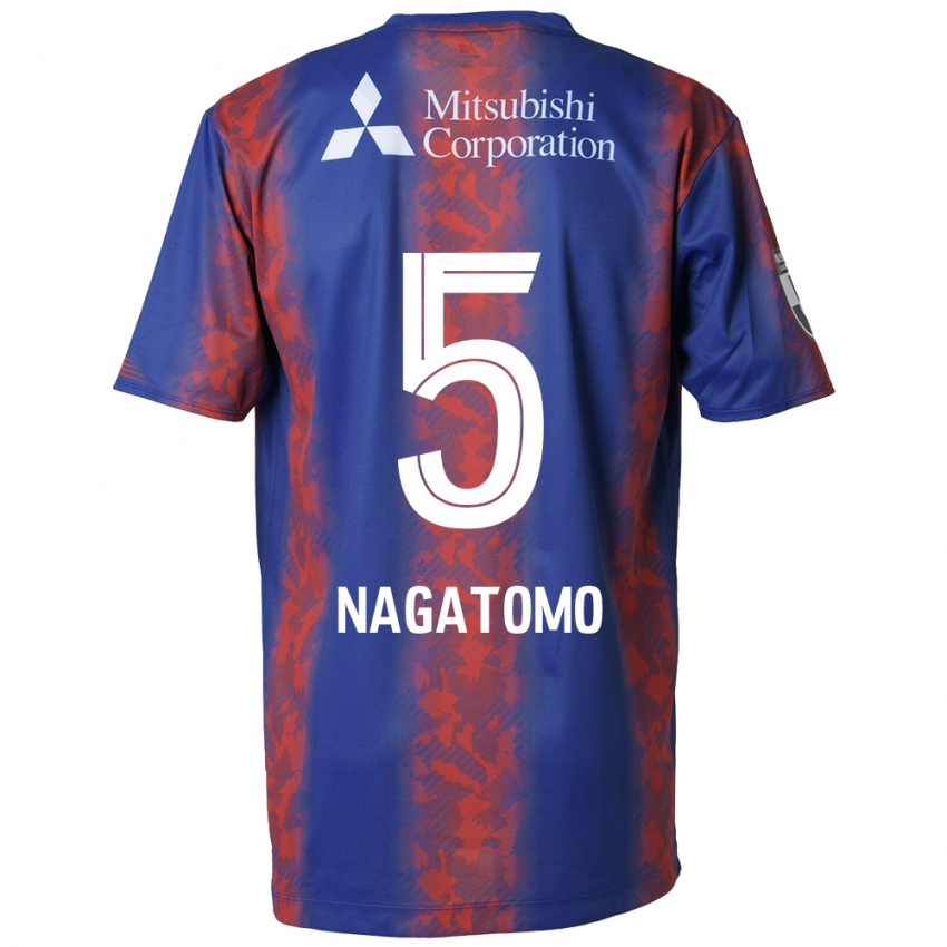 Dzieci Yuto Nagatomo #5 Niebieski Czerwony Domowa Koszulka 2024/25 Koszulki Klubowe