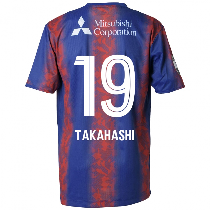 Dzieci Yuya Takahashi #19 Niebieski Czerwony Domowa Koszulka 2024/25 Koszulki Klubowe