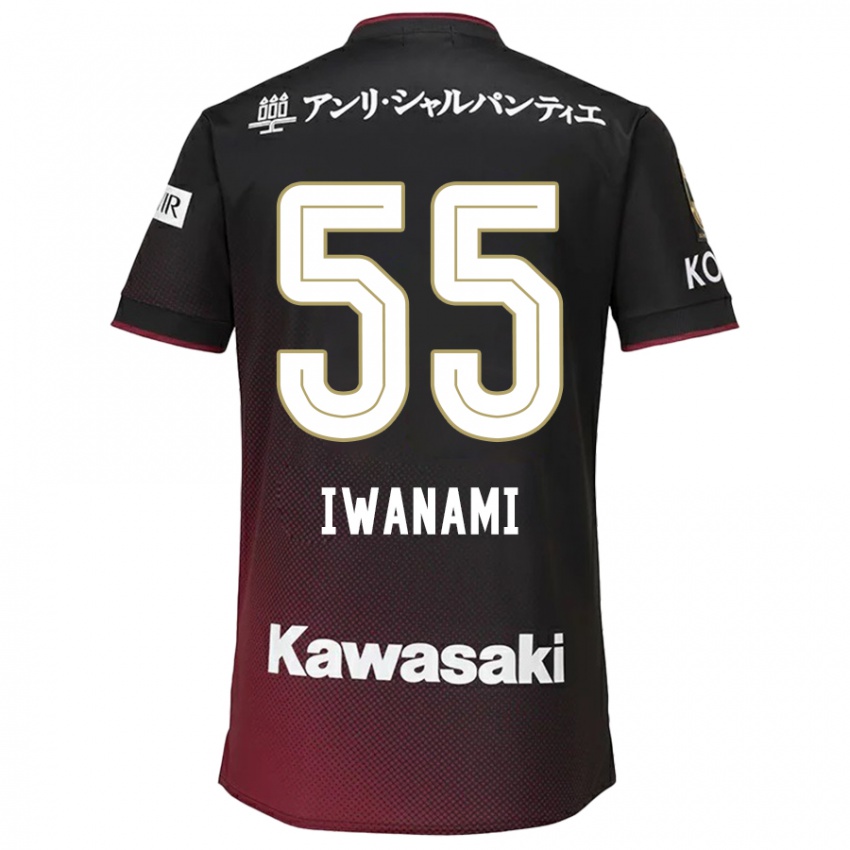 Dzieci Takuya Iwanami #55 Czarny Czerwony Domowa Koszulka 2024/25 Koszulki Klubowe