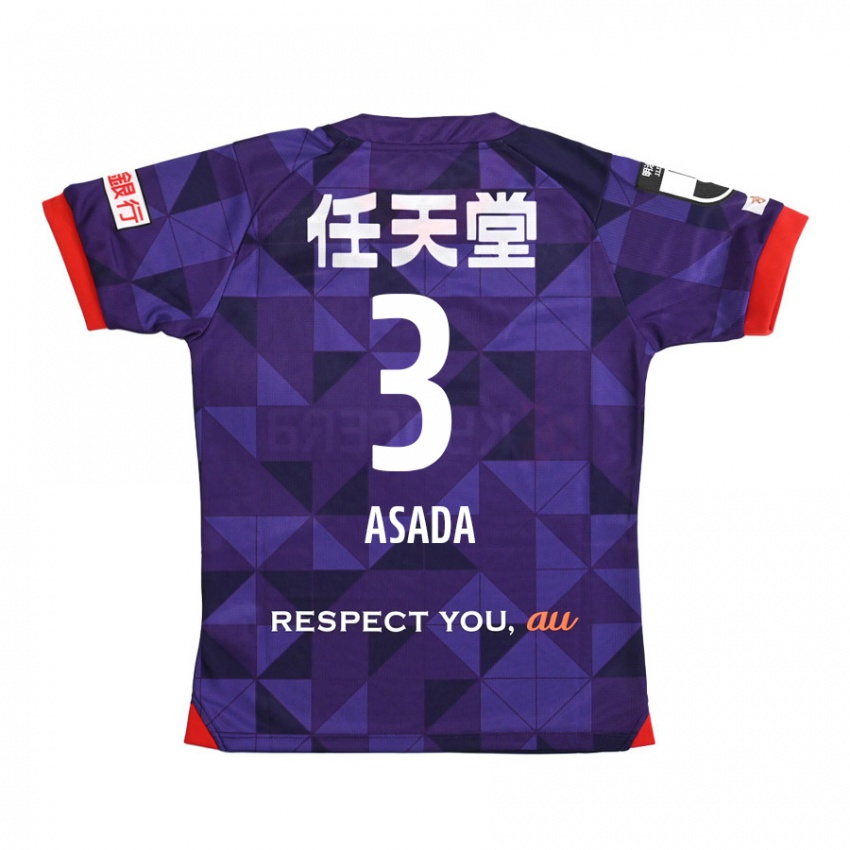 Dzieci Shogo Asada #3 Purple White Domowa Koszulka 2024/25 Koszulki Klubowe