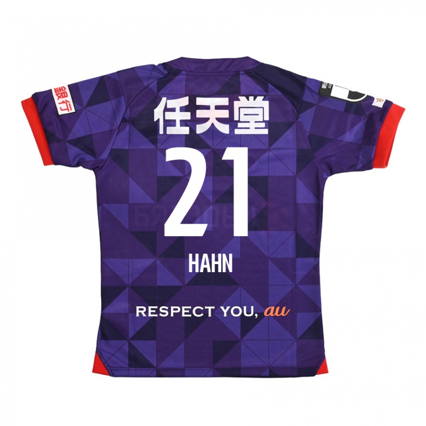 Dzieci Warner Hahn #21 Purple White Domowa Koszulka 2024/25 Koszulki Klubowe