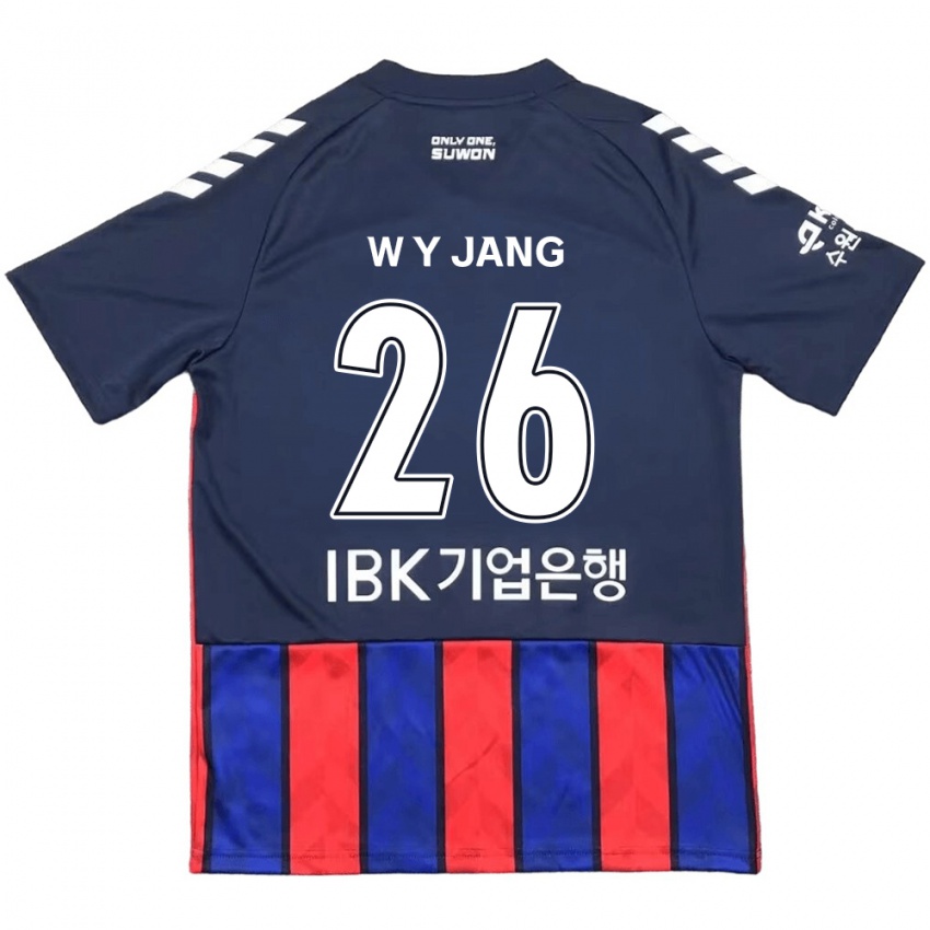 Dzieci Young-Woo Jang #26 Niebieski Czerwony Domowa Koszulka 2024/25 Koszulki Klubowe