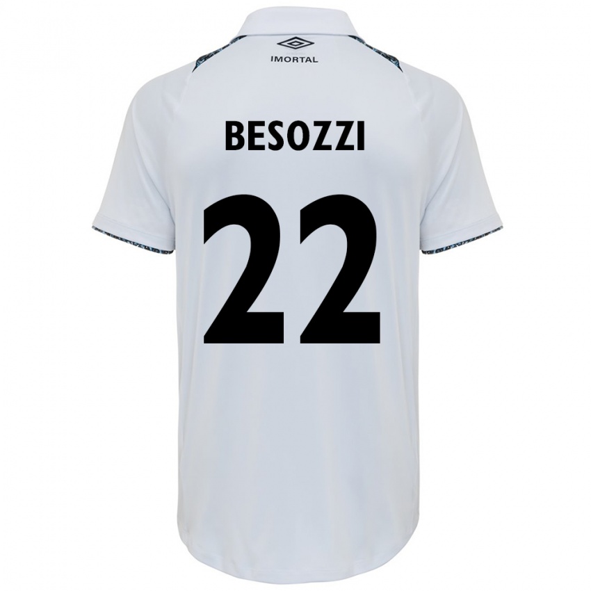 Dzieci Lucas Besozzi #22 Biało Niebieski Wyjazdowa Koszulka 2024/25 Koszulki Klubowe