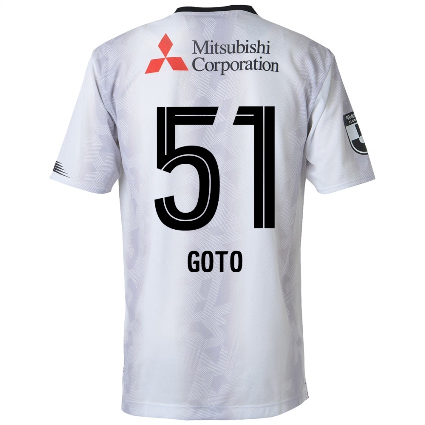 Dzieci Wataru Goto #51 Biało-Czarny Wyjazdowa Koszulka 2024/25 Koszulki Klubowe