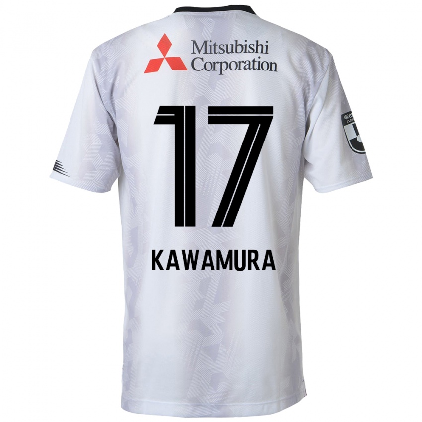 Dzieci Riku Kawamura #17 Biało-Czarny Wyjazdowa Koszulka 2024/25 Koszulki Klubowe