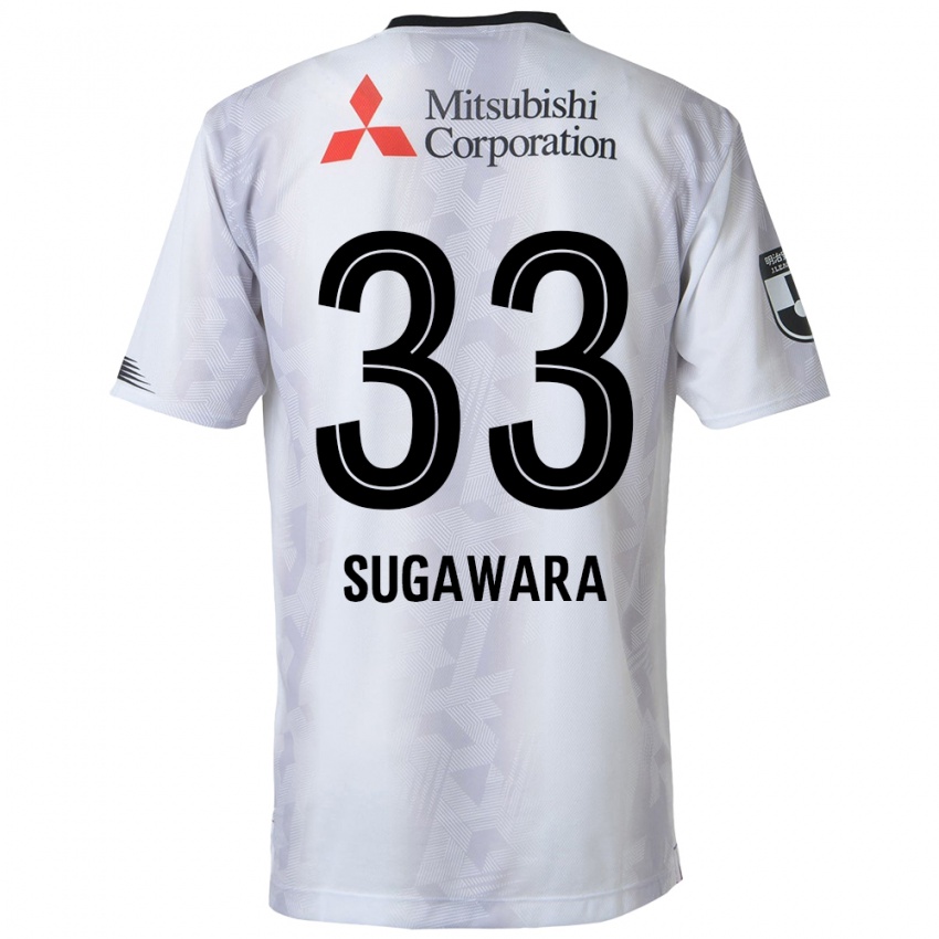 Dzieci Yuta Sugawara #33 Biało-Czarny Wyjazdowa Koszulka 2024/25 Koszulki Klubowe