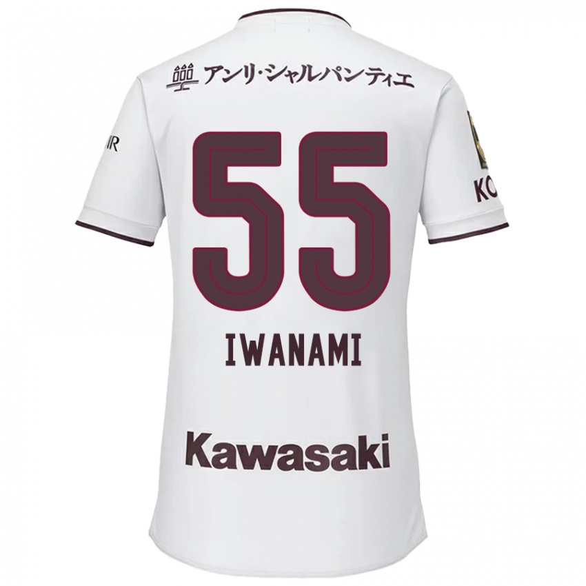 Dzieci Takuya Iwanami #55 Biało - Czerwony Wyjazdowa Koszulka 2024/25 Koszulki Klubowe