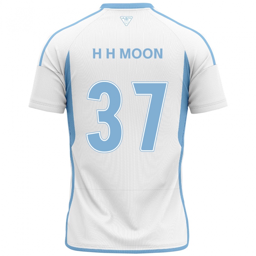 Dzieci Hyeon-Ho Moon #37 Biało Niebieski Wyjazdowa Koszulka 2024/25 Koszulki Klubowe