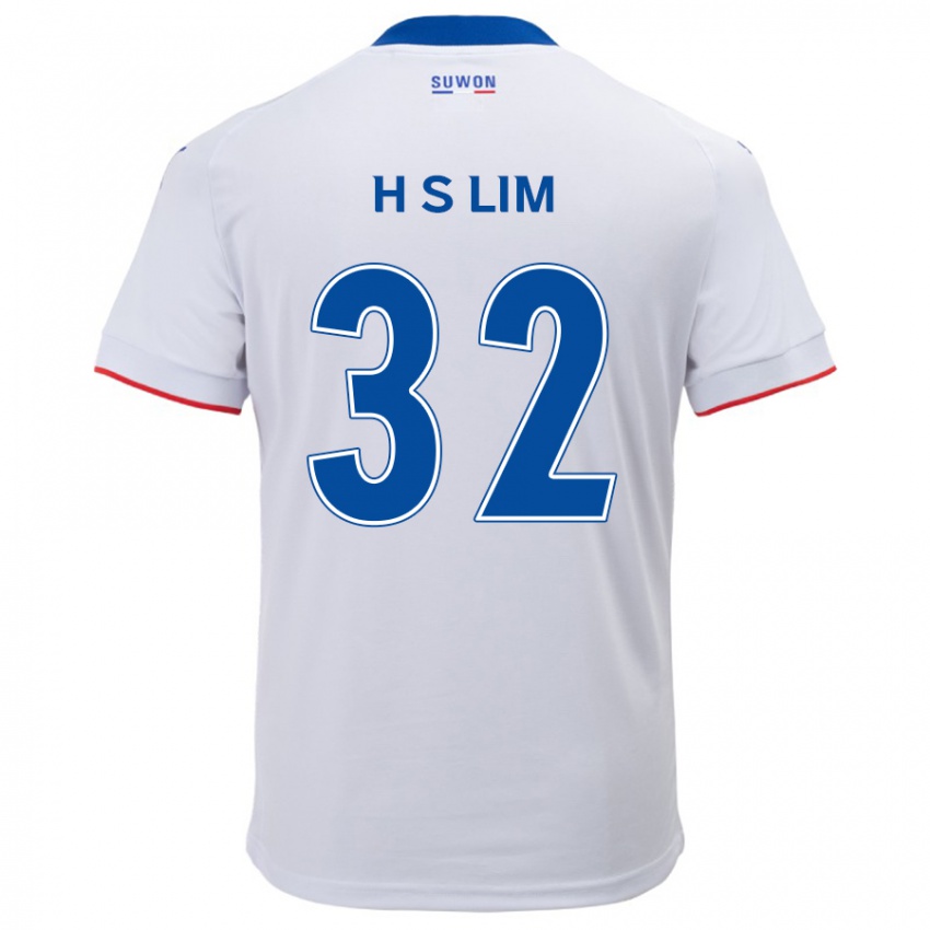 Dzieci Seong-Hyeon Lim #32 Biało Niebieski Wyjazdowa Koszulka 2024/25 Koszulki Klubowe