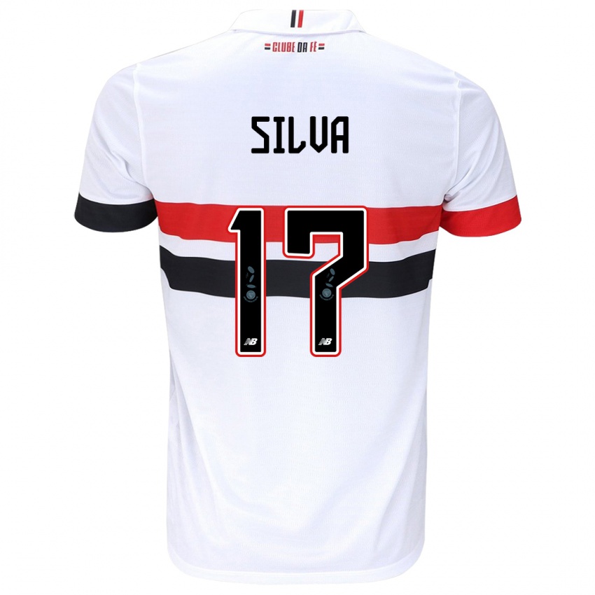 Męski André Silva #17 Biały Czerwony Czarny Domowa Koszulka 2024/25 Koszulki Klubowe