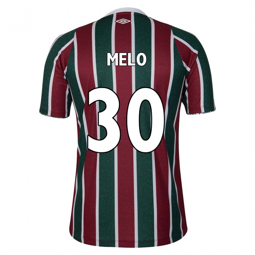 Męski Felipe Melo #30 Zielony Bordowy Biały Domowa Koszulka 2024/25 Koszulki Klubowe