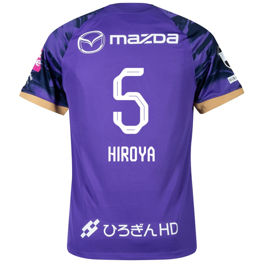 Męski Hiroya Matsumoto #5 Purple White Domowa Koszulka 2024/25 Koszulki Klubowe