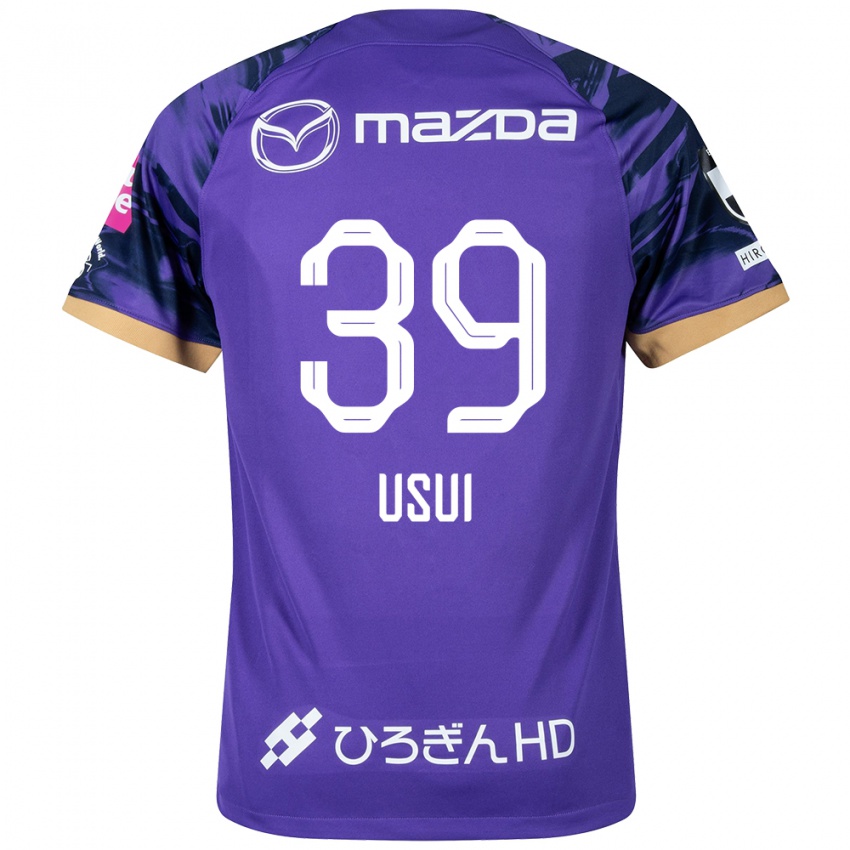 Męski Haruto Usui #39 Purple White Domowa Koszulka 2024/25 Koszulki Klubowe