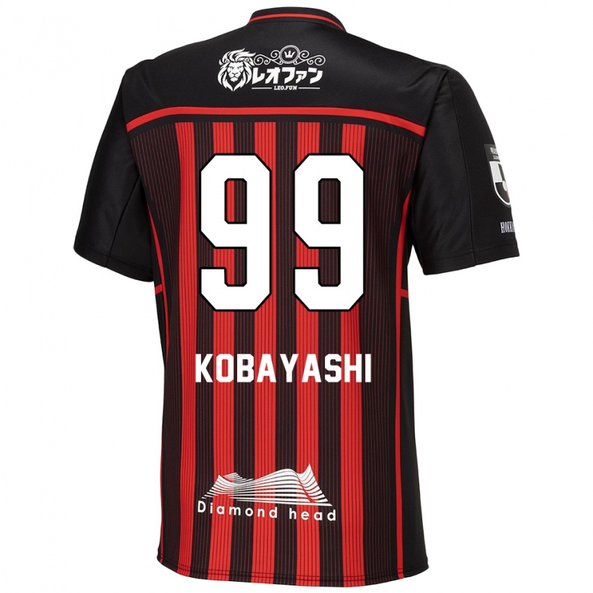 Męski Yuki Kobayashi #99 Czerwony Czarny Domowa Koszulka 2024/25 Koszulki Klubowe