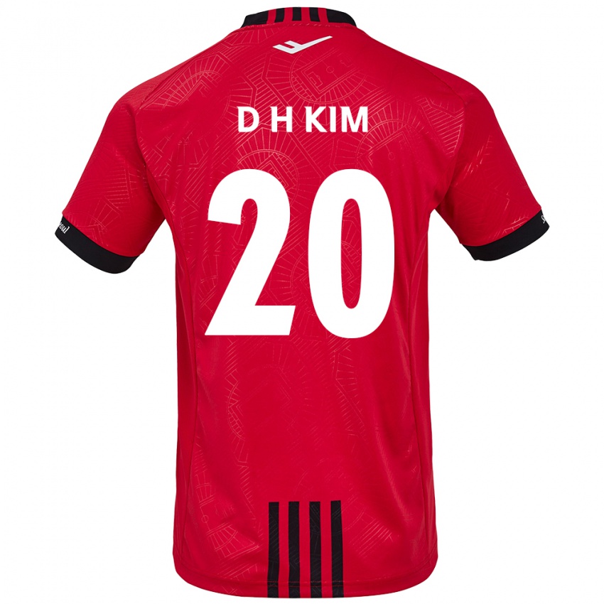 Męski Hyeon-Deok Kim #20 Czerwony Czarny Domowa Koszulka 2024/25 Koszulki Klubowe