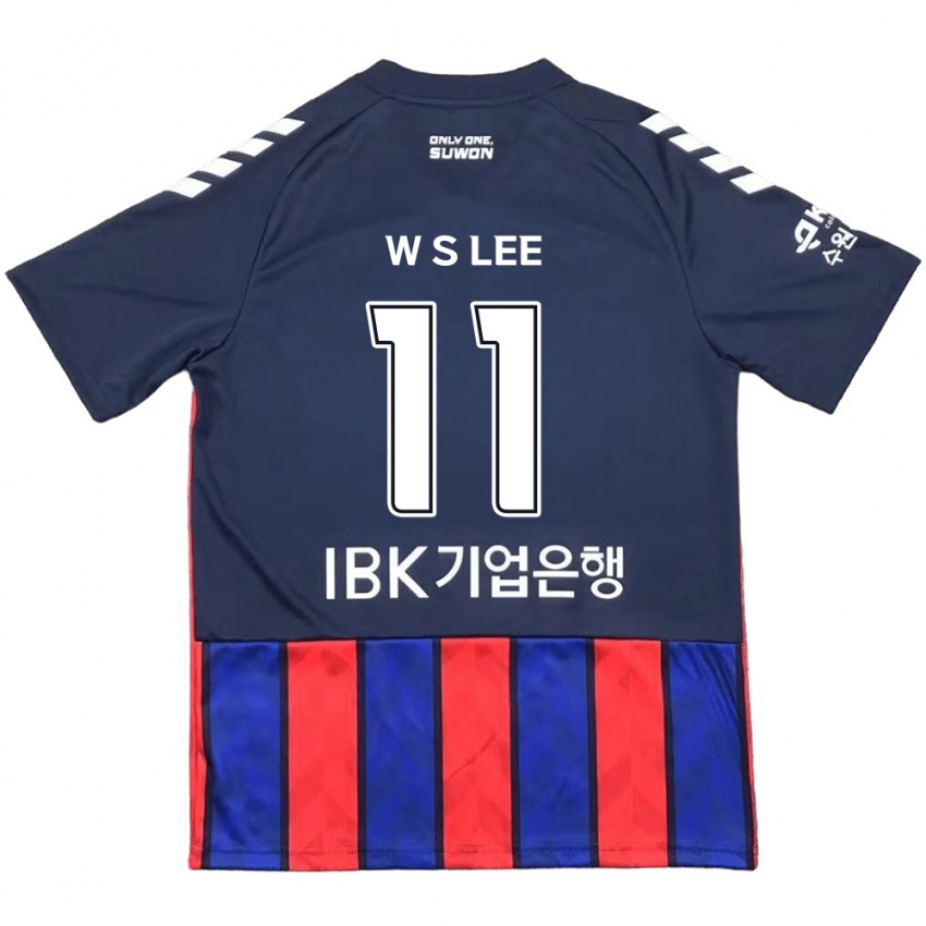 Męski Seung-Woo Lee #11 Niebieski Czerwony Domowa Koszulka 2024/25 Koszulki Klubowe