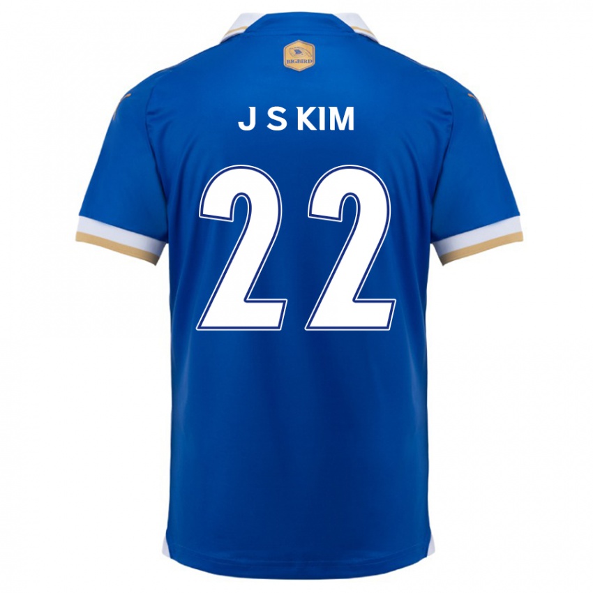 Męski Sang-Jun Kim #22 Niebiesko Biały Domowa Koszulka 2024/25 Koszulki Klubowe