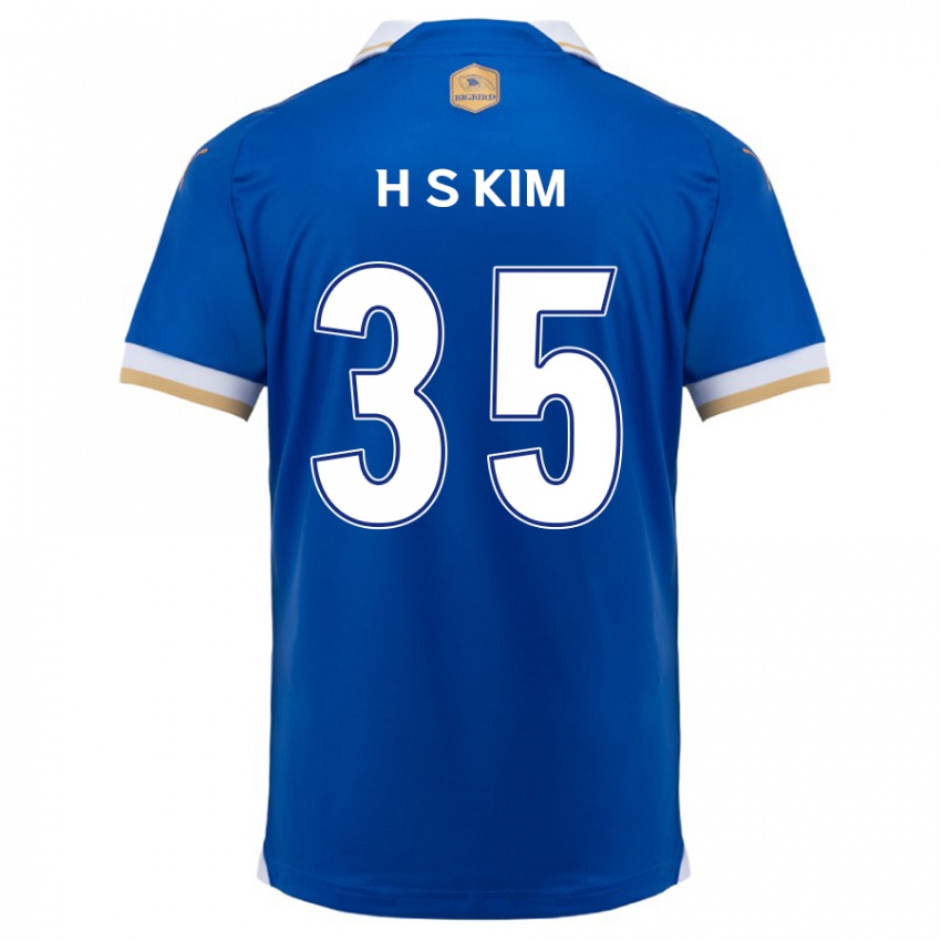 Męski Seung-Hyun Kim #35 Niebiesko Biały Domowa Koszulka 2024/25 Koszulki Klubowe