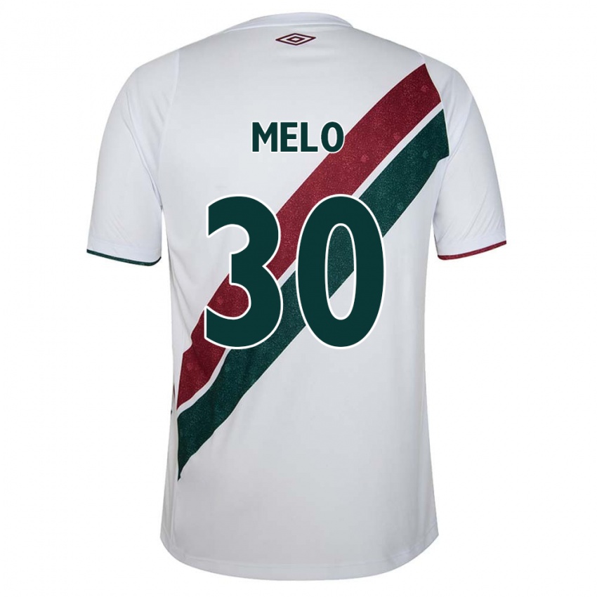 Męski Felipe Melo #30 Biały Zielony Bordowy Wyjazdowa Koszulka 2024/25 Koszulki Klubowe