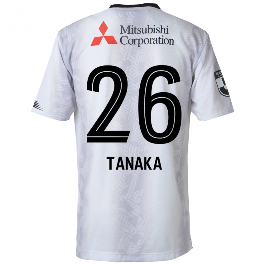 Męski Haruto Tanaka #26 Biało-Czarny Wyjazdowa Koszulka 2024/25 Koszulki Klubowe