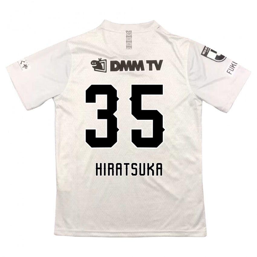 Męski Yuto Hiratsuka #35 Szary Czarny Wyjazdowa Koszulka 2024/25 Koszulki Klubowe