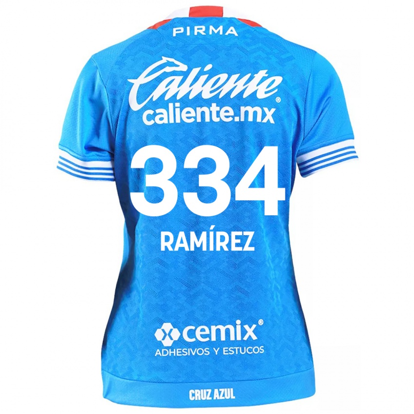 Kobiety Mauricio Ramírez #334 Niebieskie Niebo Domowa Koszulka 2024/25 Koszulki Klubowe