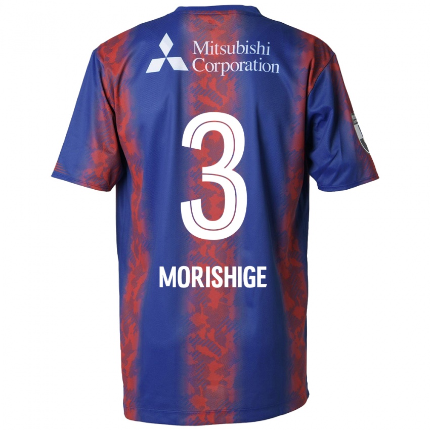 Kobiety Masato Morishige #3 Niebieski Czerwony Domowa Koszulka 2024/25 Koszulki Klubowe