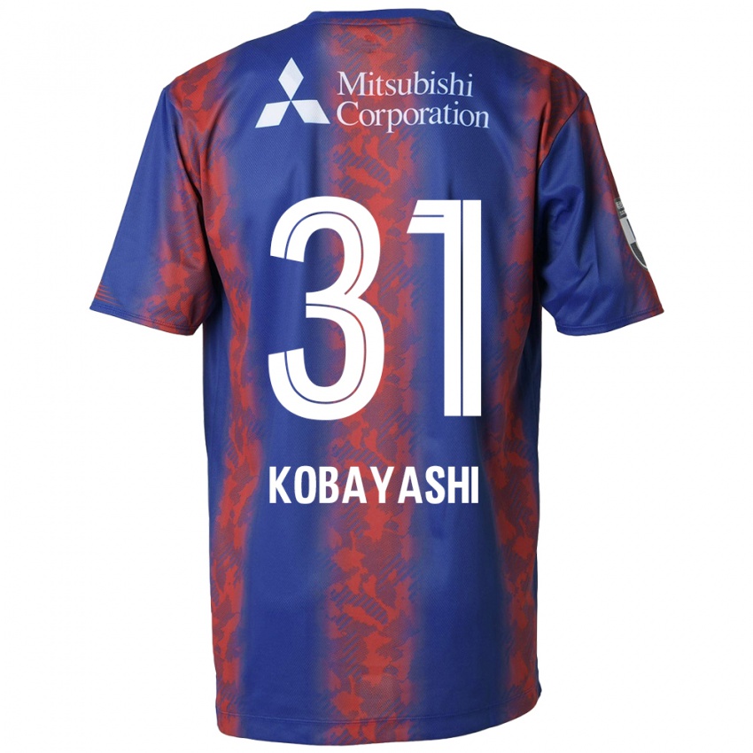 Kobiety Masataka Kobayashi #31 Niebieski Czerwony Domowa Koszulka 2024/25 Koszulki Klubowe