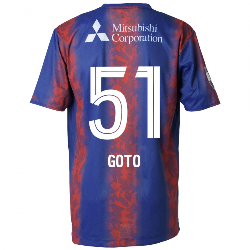 Kobiety Wataru Goto #51 Niebieski Czerwony Domowa Koszulka 2024/25 Koszulki Klubowe