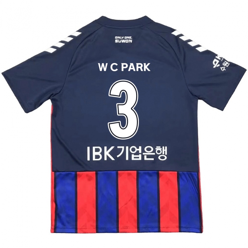 Kobiety Cheol-Woo Park #3 Niebieski Czerwony Domowa Koszulka 2024/25 Koszulki Klubowe