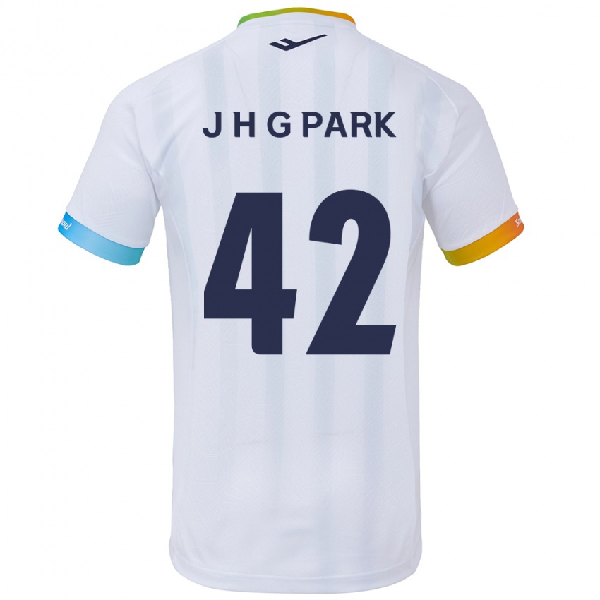 Kobiety Jang Han-Gyeol Park #42 Biało Niebieski Wyjazdowa Koszulka 2024/25 Koszulki Klubowe