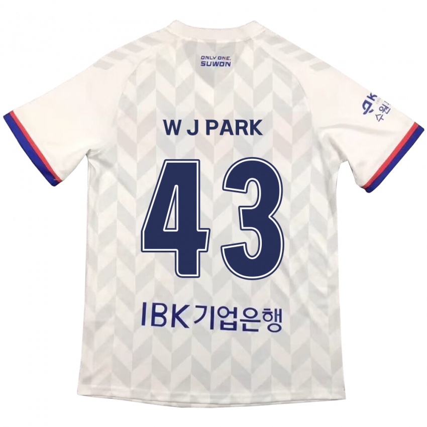 Kobiety Jin-Woo Park #43 Biało Niebieski Wyjazdowa Koszulka 2024/25 Koszulki Klubowe