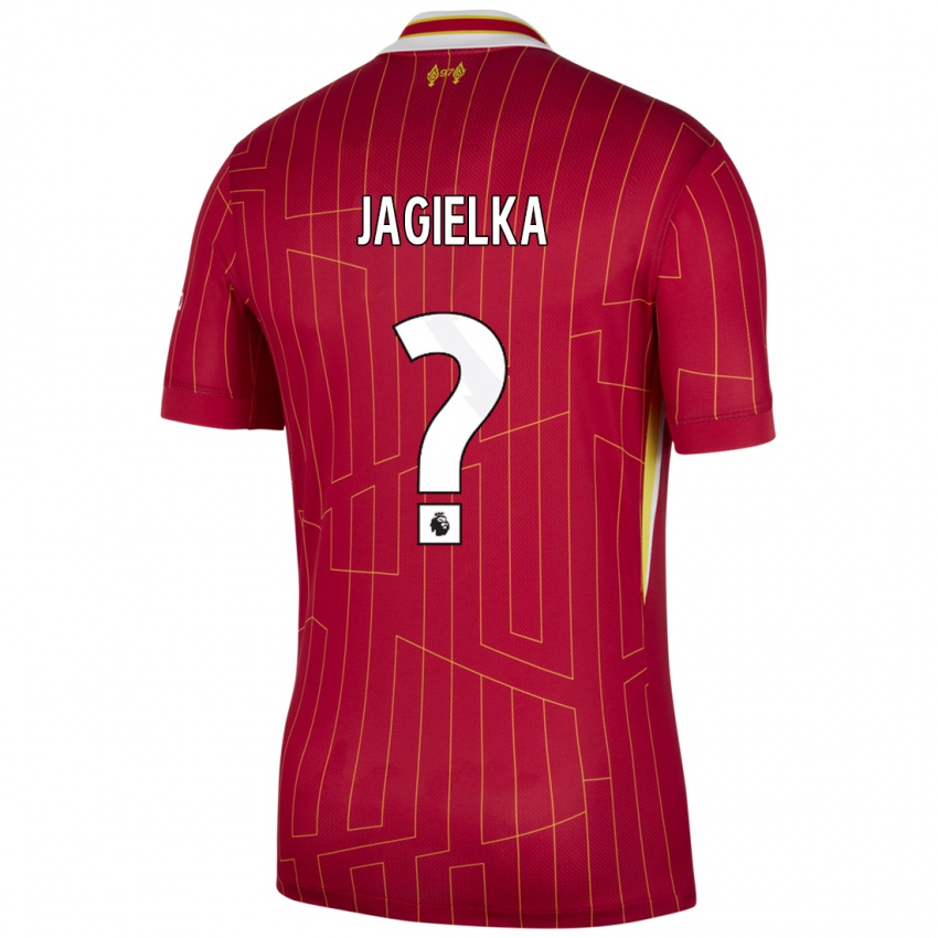 Dzieci Zac Jagielka #0 Czerwony Żółty Biały Domowa Koszulka 2024/25 Koszulki Klubowe