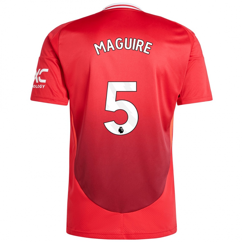 Dzieci Harry Maguire #5 Jasnoczerwony Domowa Koszulka 2024/25 Koszulki Klubowe