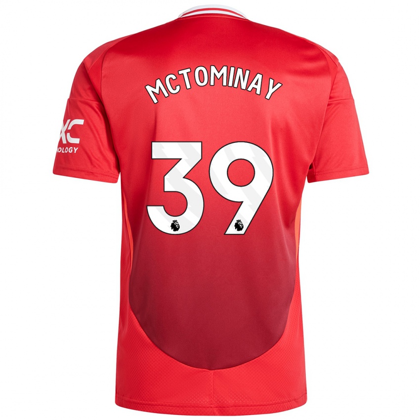 Dzieci Scott Mctominay #39 Jasnoczerwony Domowa Koszulka 2024/25 Koszulki Klubowe