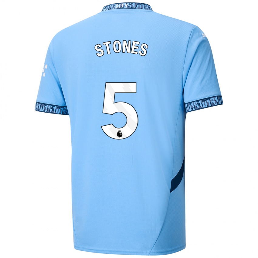 Dzieci John Stones #5 Granatowy Domowa Koszulka 2024/25 Koszulki Klubowe