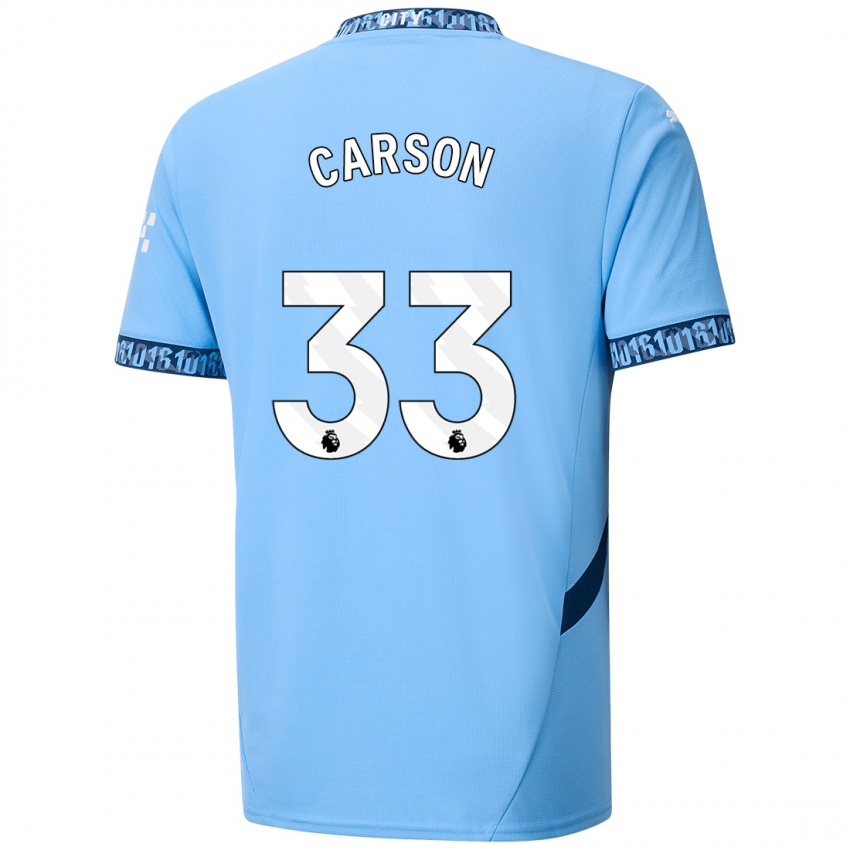 Dzieci Scott Carson #33 Granatowy Domowa Koszulka 2024/25 Koszulki Klubowe