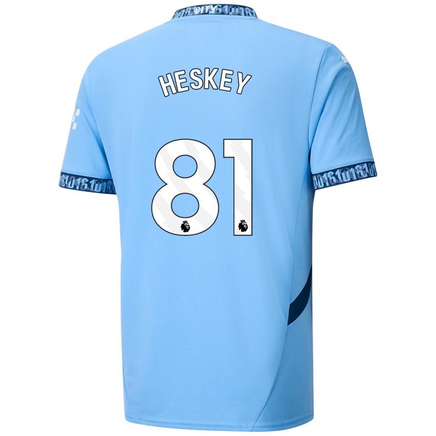 Dzieci Jaden Heskey #81 Granatowy Domowa Koszulka 2024/25 Koszulki Klubowe