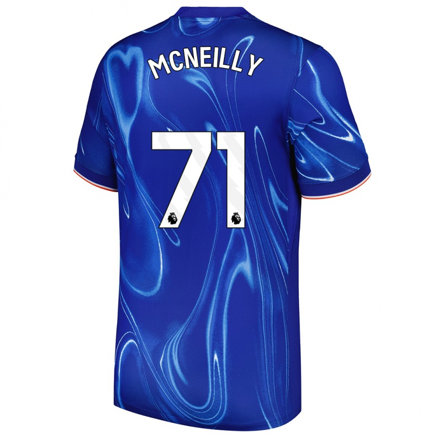 Dzieci Donnell Mcneilly #71 Niebieski Biały Domowa Koszulka 2024/25 Koszulki Klubowe